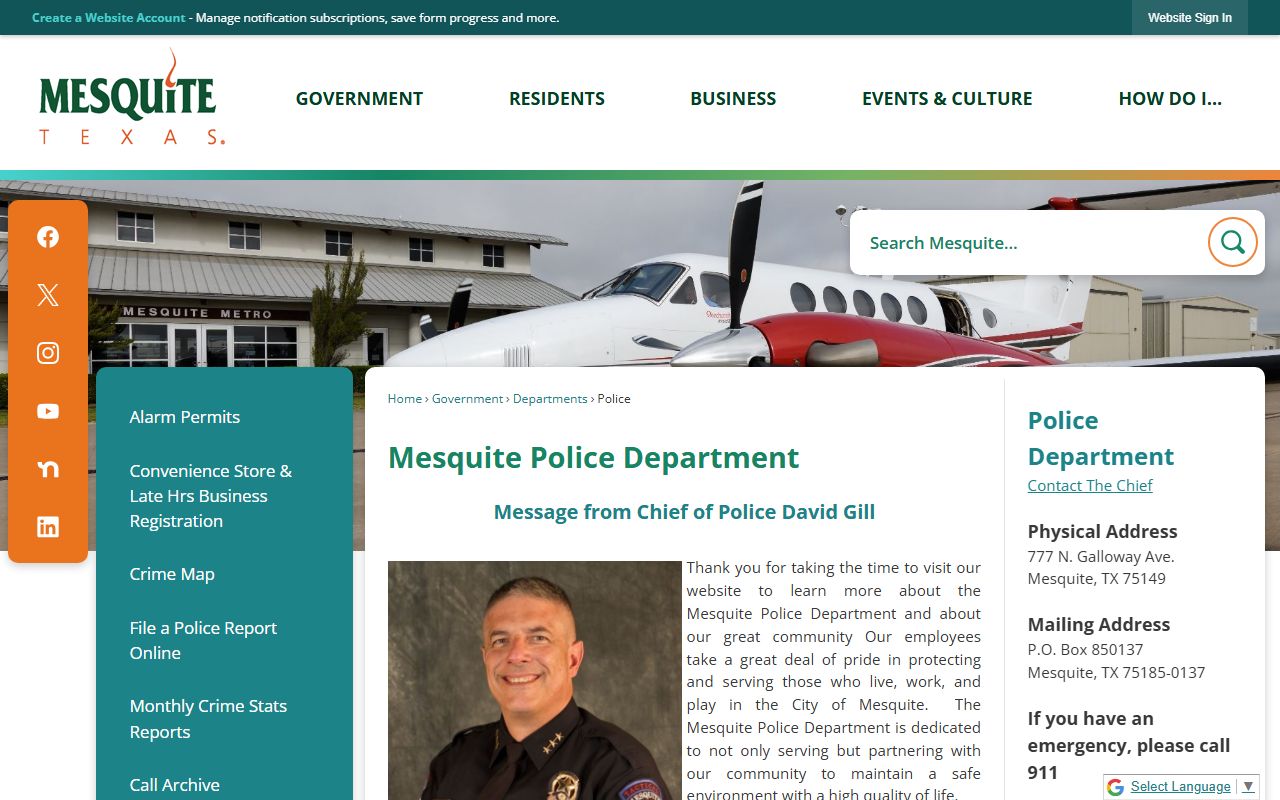 Mesquite criminal history records