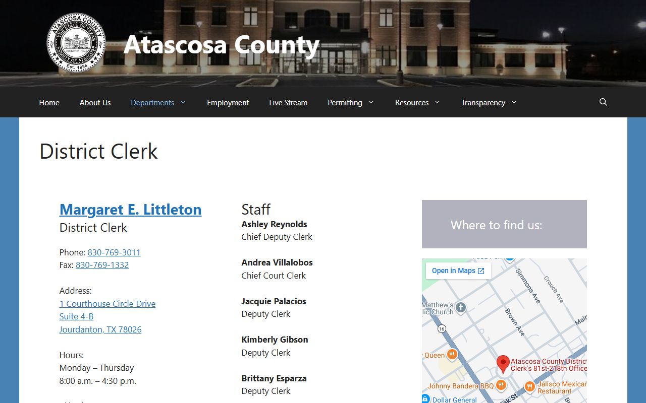 Atascosa County criminal history records