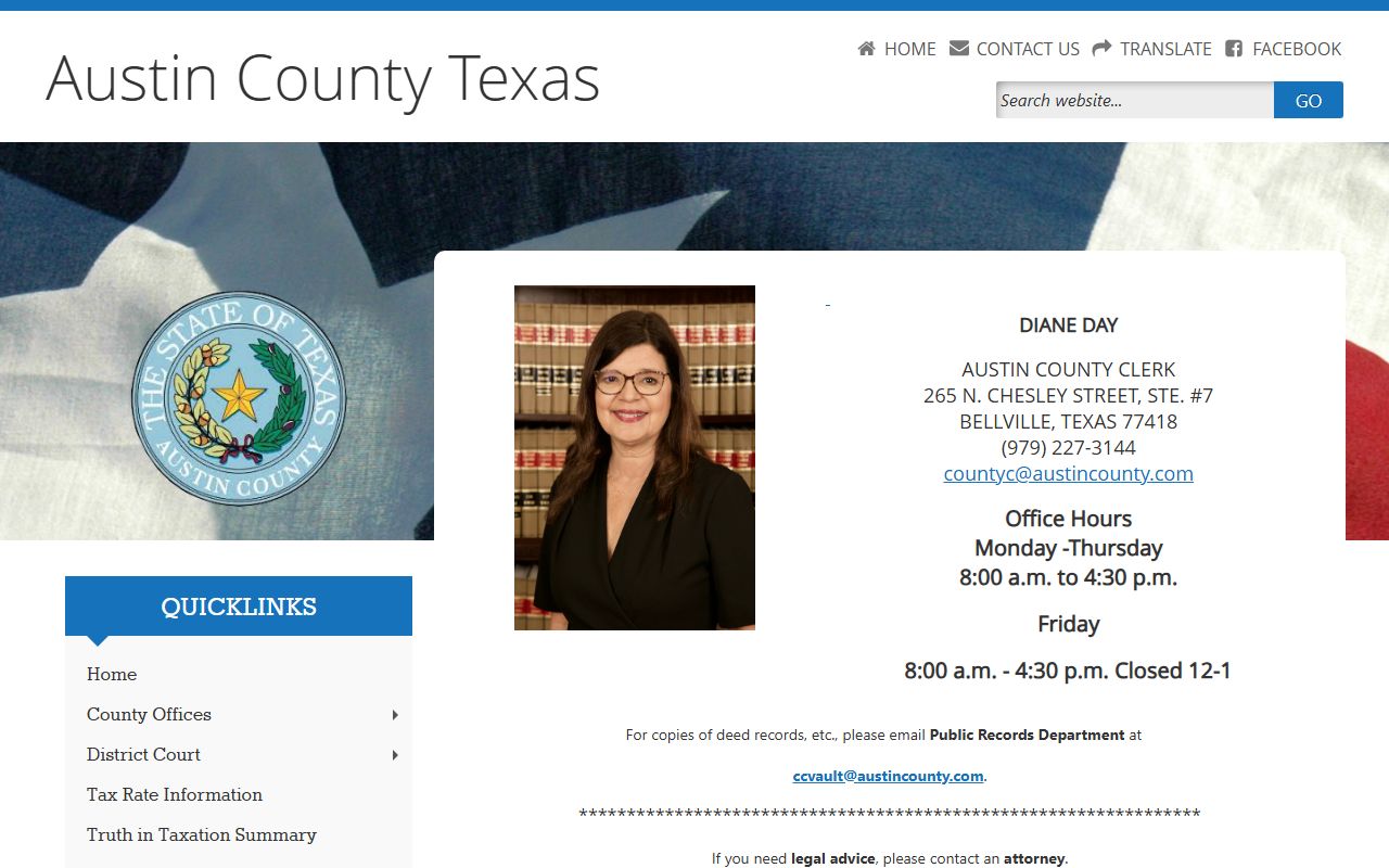 Austin County criminal history records