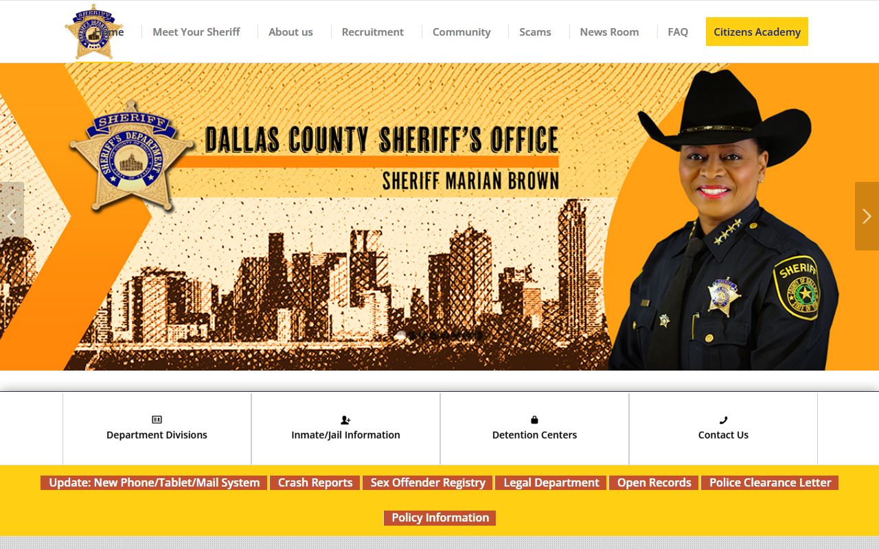 Dallas County Sheriff criminal history records