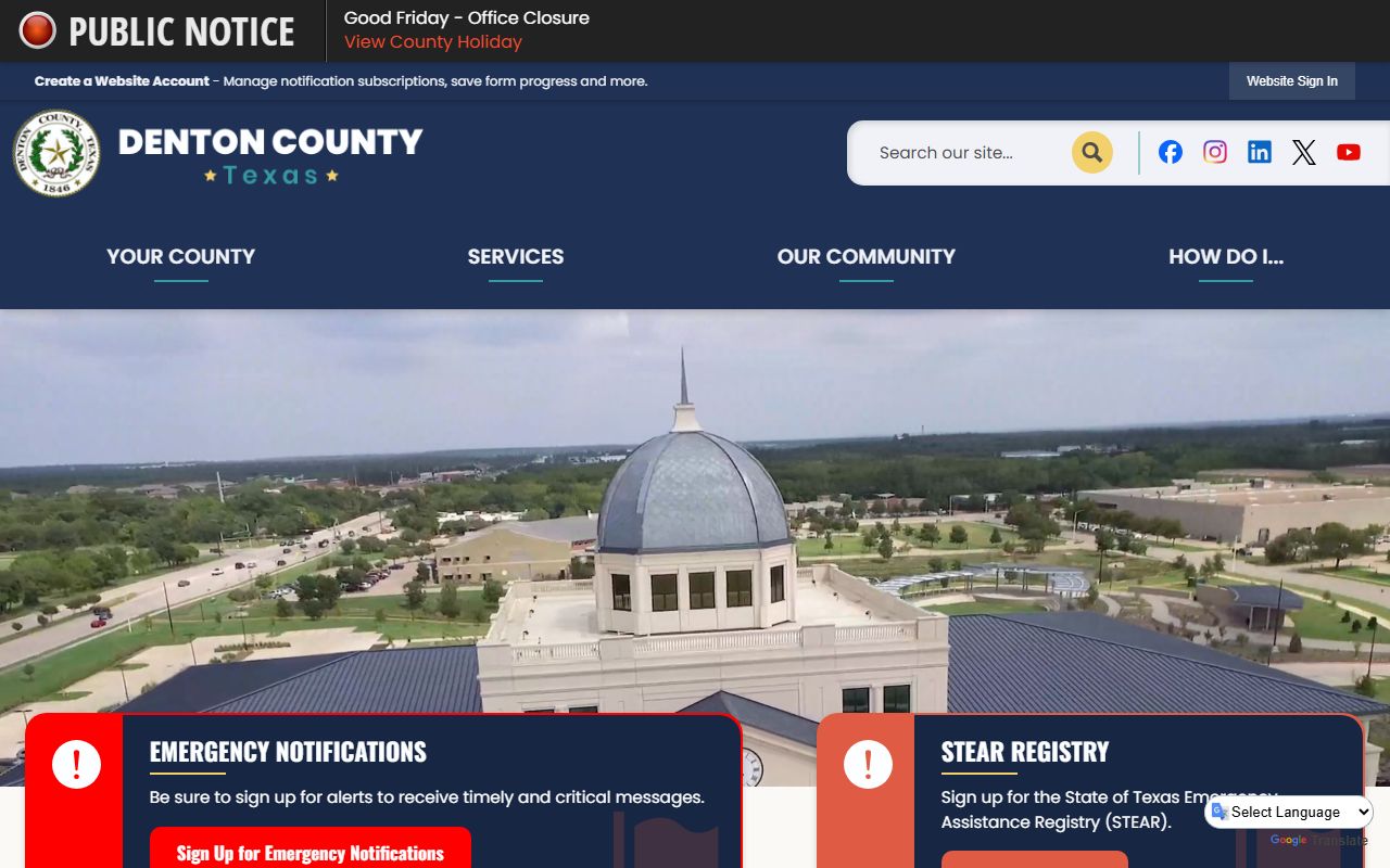 Denton County criminal history records official website
