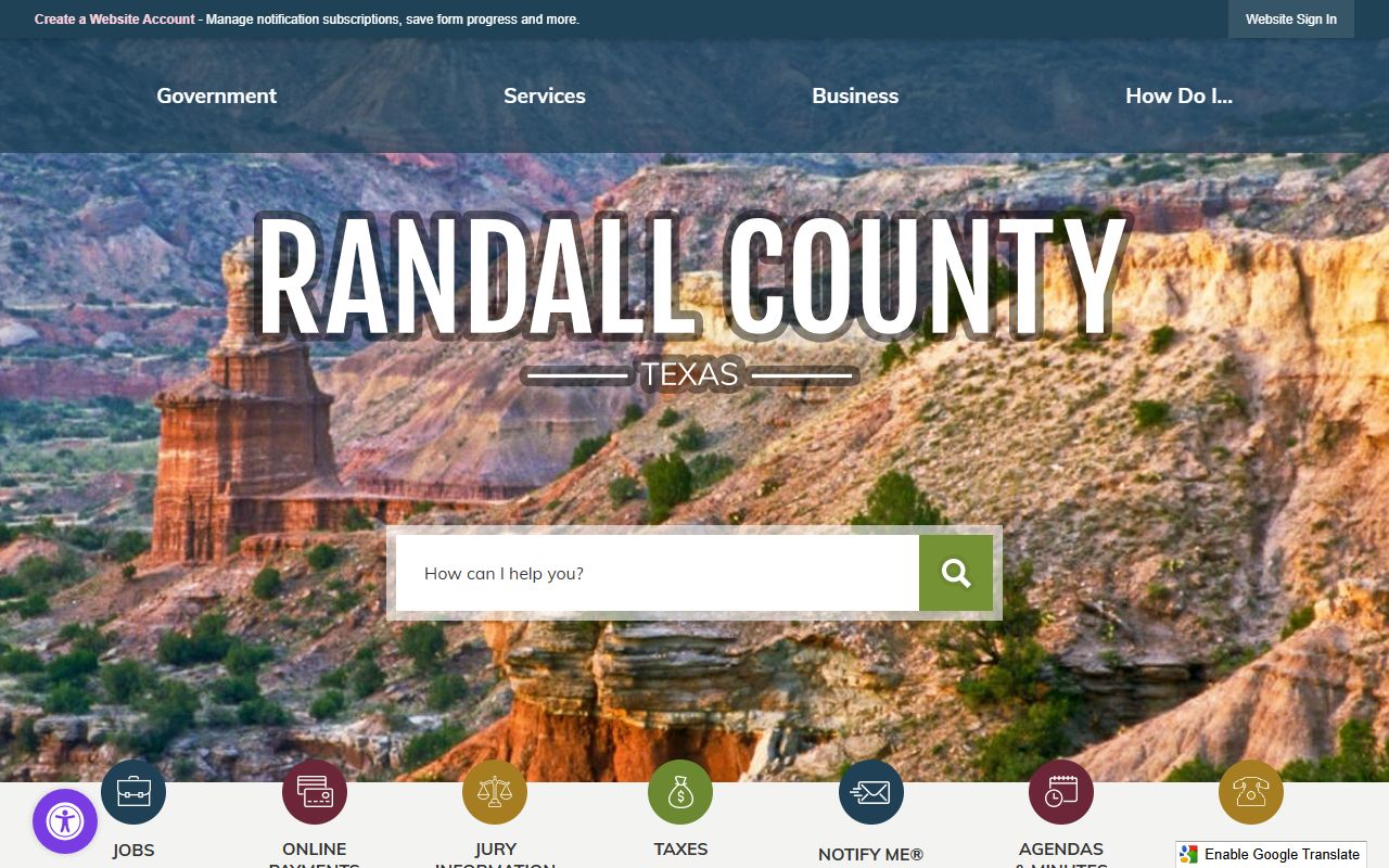 Randall County criminal history records