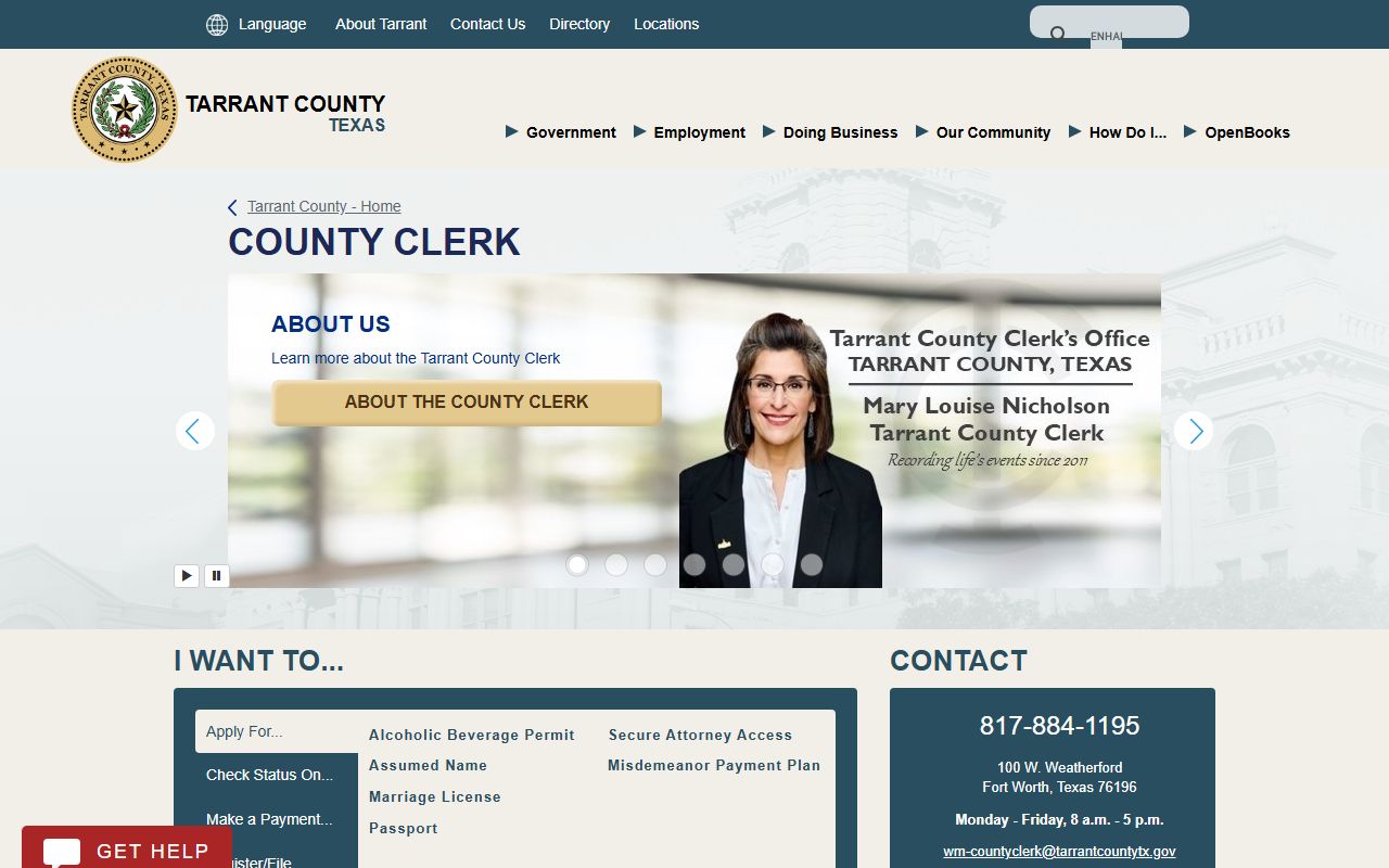 Tarrant County criminal history records
