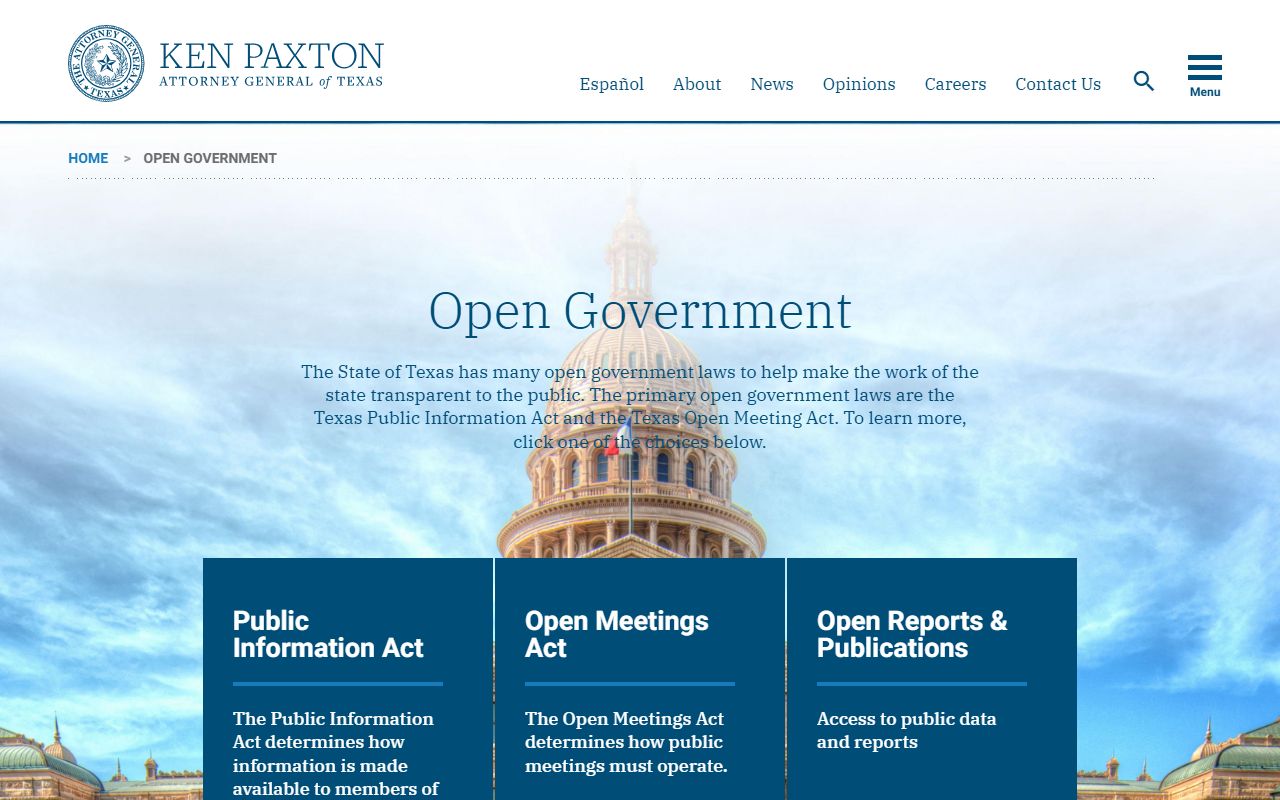 Texas Attorney General Open Government Division for criminal history records access